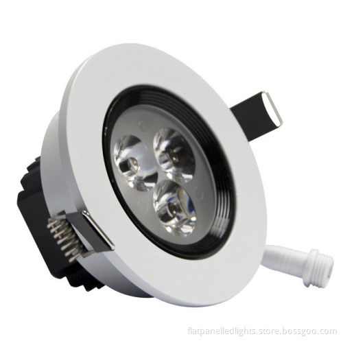 Dimmable 3watt Recessed Led Downlight 270lm For Office , Market , Hospital